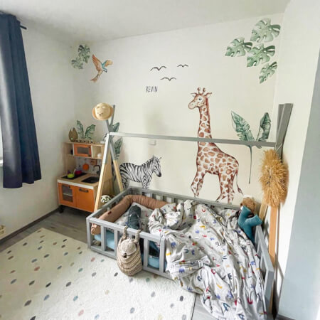Dětské samolepky na zeď - Žirafa ze světa safari