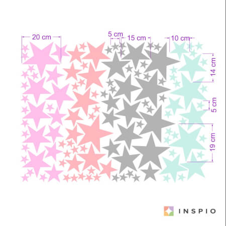 Falmatrica - Csillagok pasztell színben