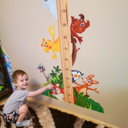 INSPIO Sticker - Child growth meter animals from ZOO (150 cm)