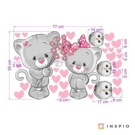 Sticker - Kittens in love