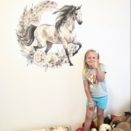 Wall sticker - Brown horse in Boho style