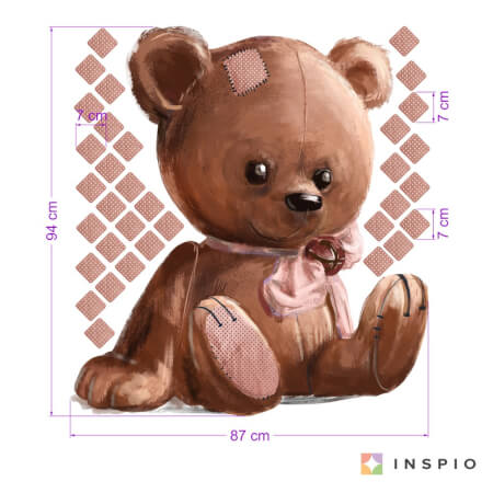 Above the crib sticker - Teddy bear for a girl