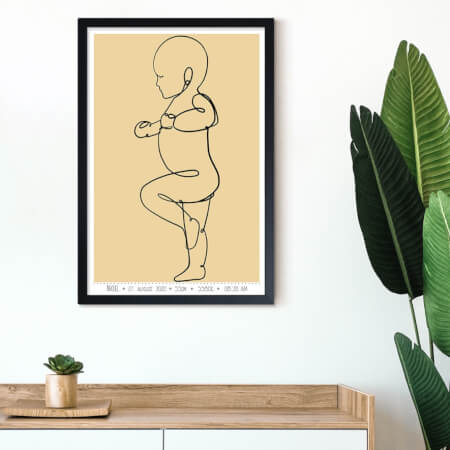 Obraz na stenu - Novorodenec v skutočnej veľkosti 60x40cm