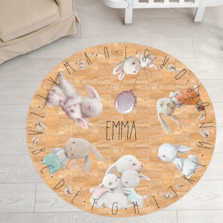 Detský koberec zvieratká s abecedou, korkový koberec