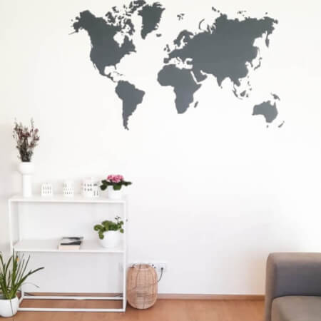 Nálepka na stenu - Mapa sveta