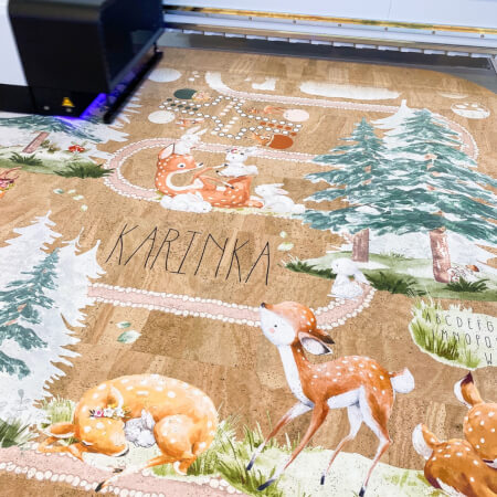 Dětský korkový koberec - Kamarádi z lesa a hry pro děti