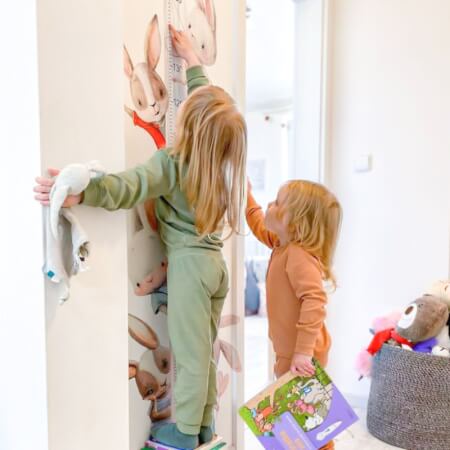 Messlatte für Kinder zum Aufkleben auf die Wand - Tiere