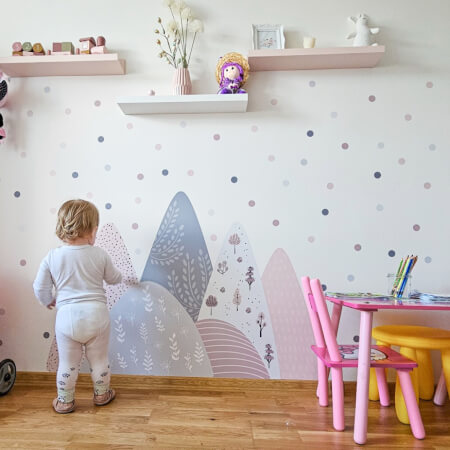 Wall Stickers for Girls - Hills Full of Plants