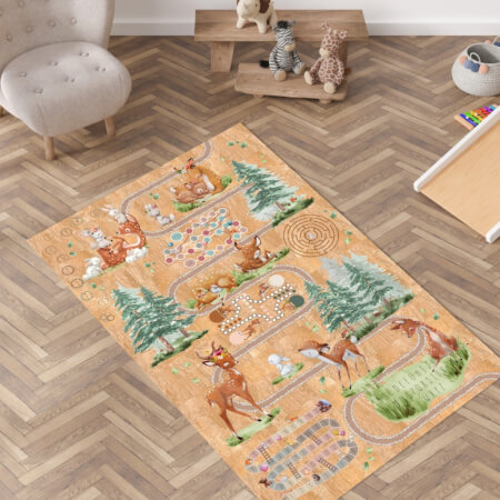 Grande tappeto di sughero da gioco per bambini con la cerva