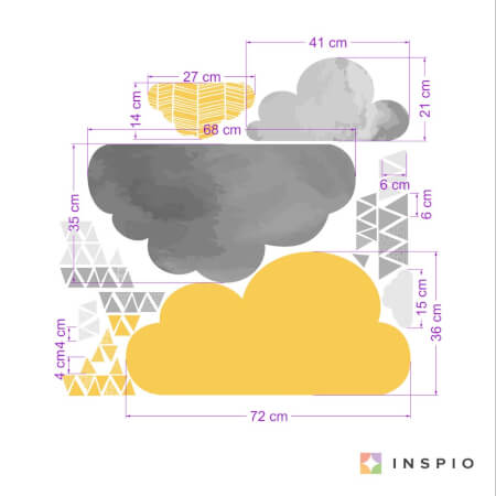 Selbstklebende Wandtattoos mit Wolken für IKEA-Regale 013op