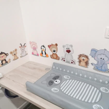 Stickers above the Crib - Colorful Animals