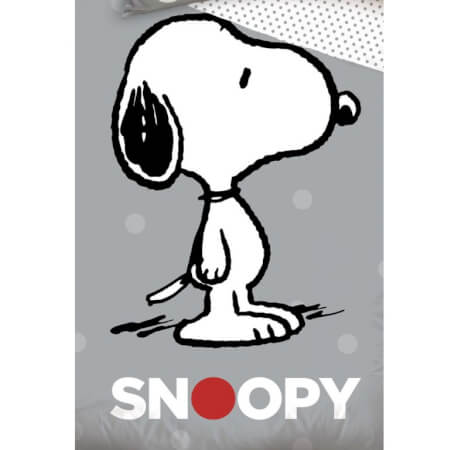 Gyerek ágyneműhuzat Snoopy Szürke