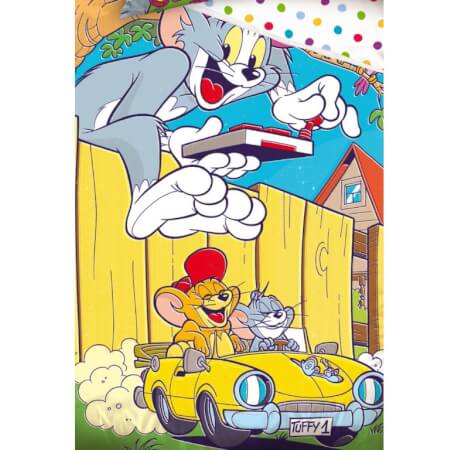 Dětské povlečení Tom a Jerry Ve žlutém kabrioletu