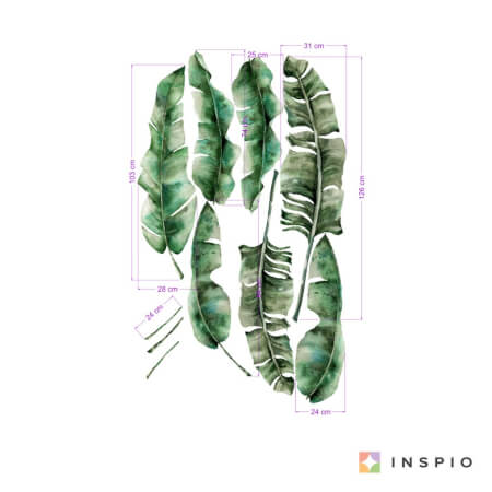 Samolepky na zeď - Samolepicí tapety s tropickými listy