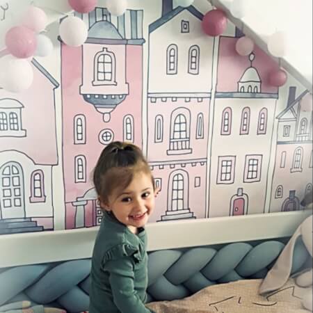 Wall stickers - Pink houses