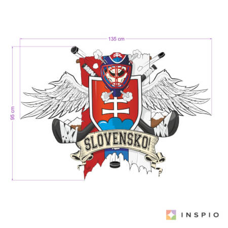 Samolepka na stenu Slovensko hokej