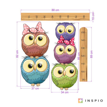 Baby owls - Growth chart 150 cm