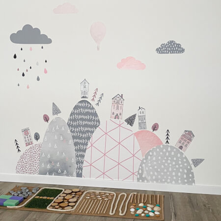Wall stickers - Hills and houses