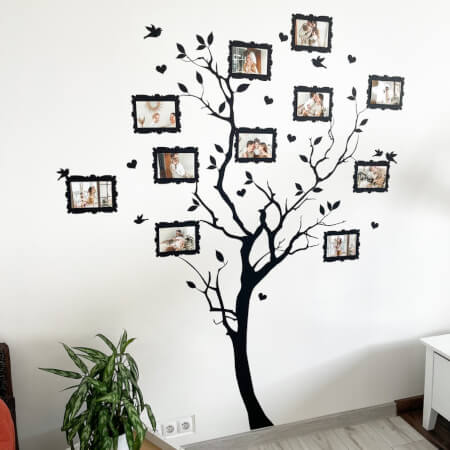 A tree with photos