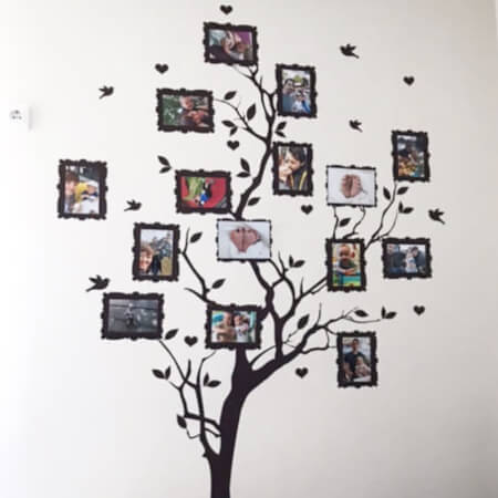Wall sticker - A tree with photos 9 x 13 cm