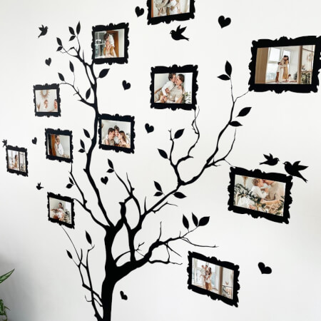 Adhesivo para pared: árbol con fotos 9 x 13 cm