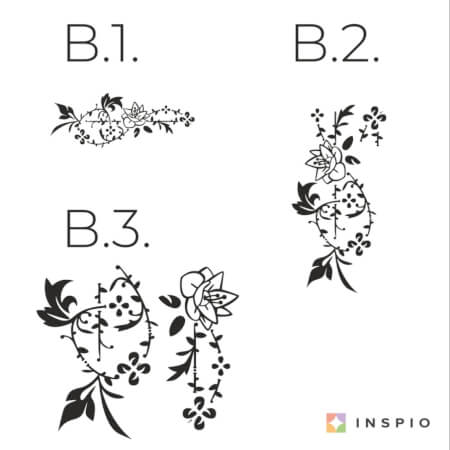Stickers muraux - Fleurs ornementales