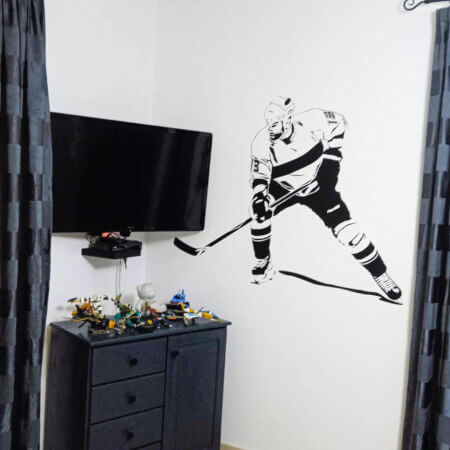 Sticker mural - Hockeyeur