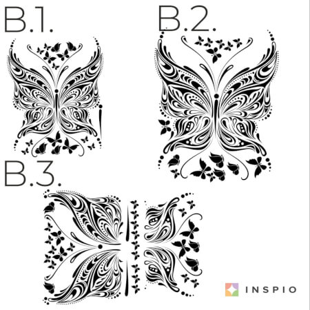 Sticker mural - Grand et petits papillons