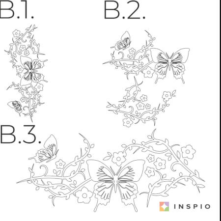 Pillangó és virág - Falmatrica előszobába